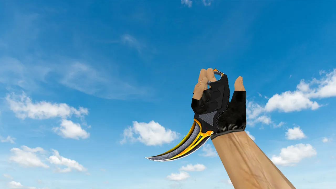 Модель ножа Karambit Aztech для CS 1.6: v_, p_, w_ файлы, звуки, анимация осмотра и качество текстур - скриншот 1
