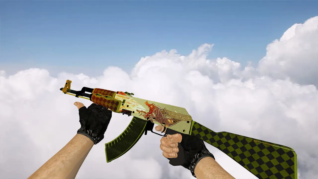 Модель AK-47 Dragon Lore для CS 1.6 - Качество и детали - скриншот 1