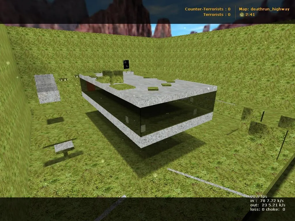 deathrun_highway для CS 1.6: маршрут, точки, .nav и оптимизация карты - скриншот 1