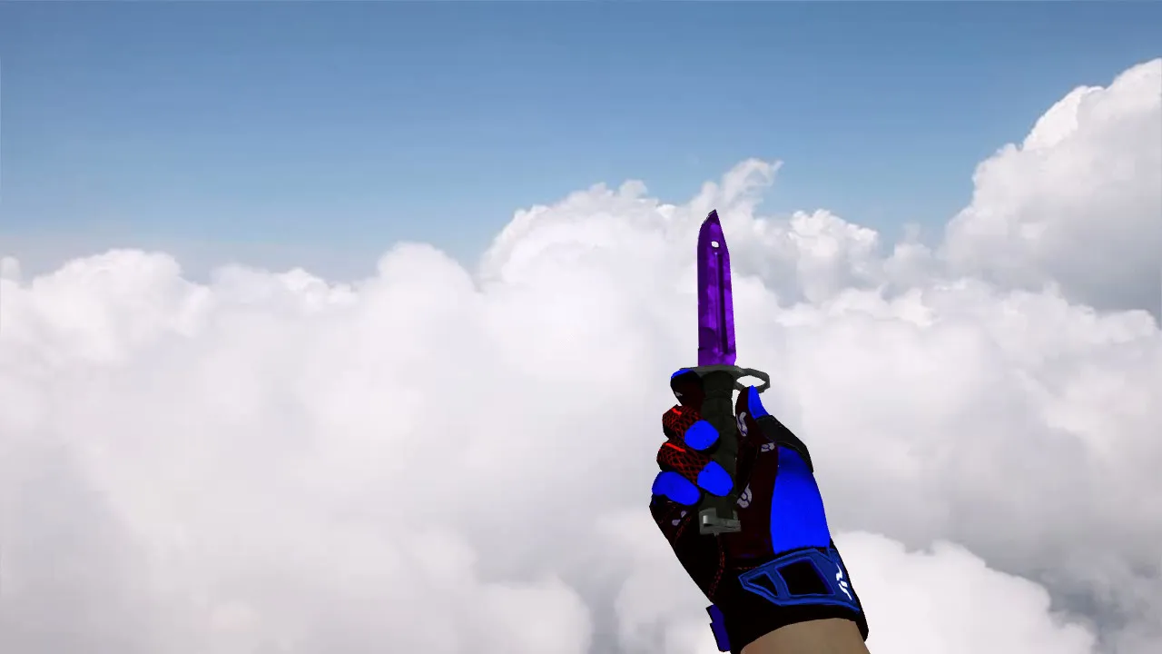 Штык-нож Doppler Sapphire v_knife_p, p_knife, w_knife для CS 1.6: звуки, анимация осмотра, текстуры и настройка — screenshot 1