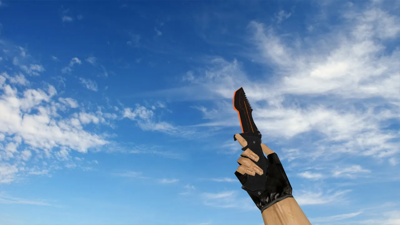 Модель «Huntsman Knife Lavale» v_ p_ w_ для CS 1.6: звуки, анимация осмотра, текстуры и настройка - скриншот 1