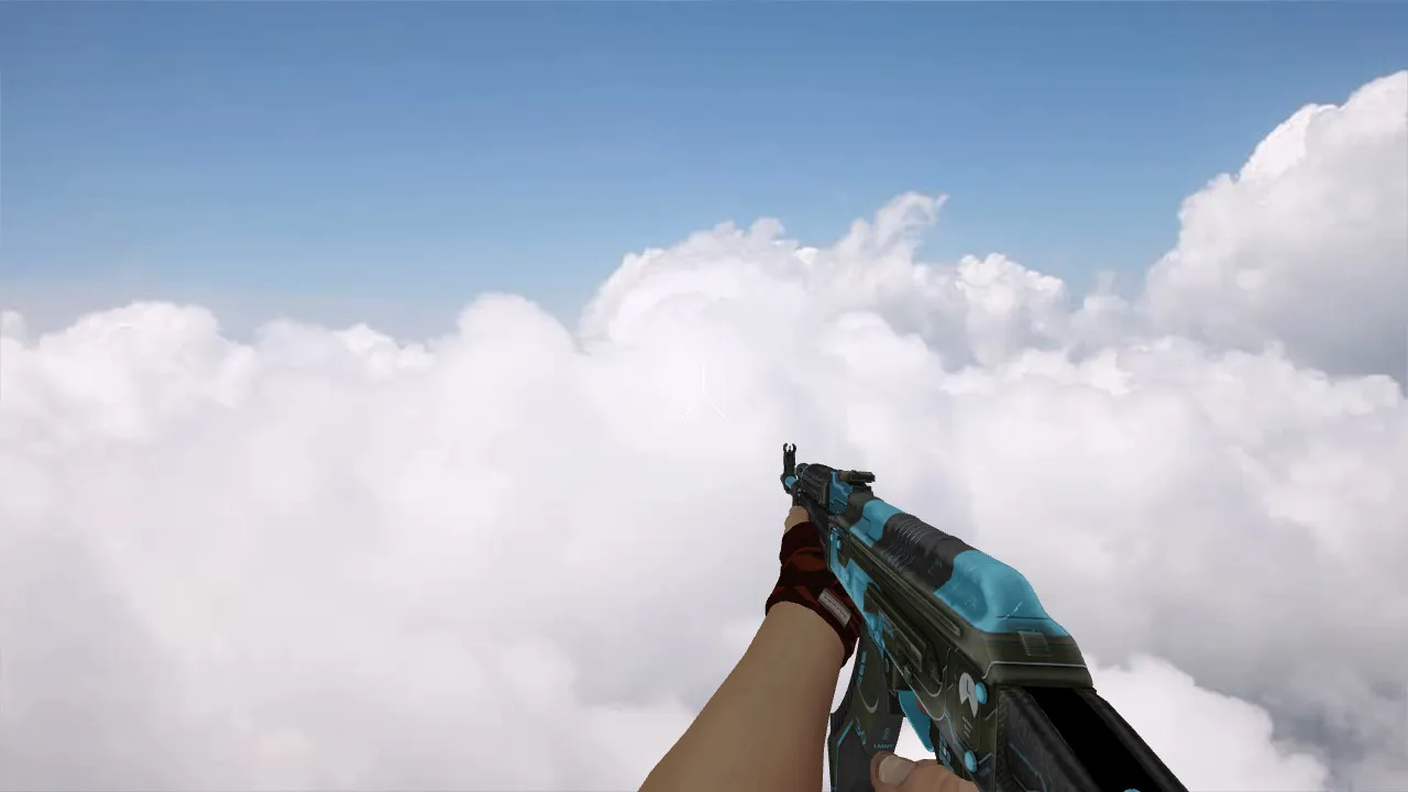 Модель «AK-47 Luanmat Blue» для CS 1.6: уникальный дизайн и высокое качество - скриншот 4