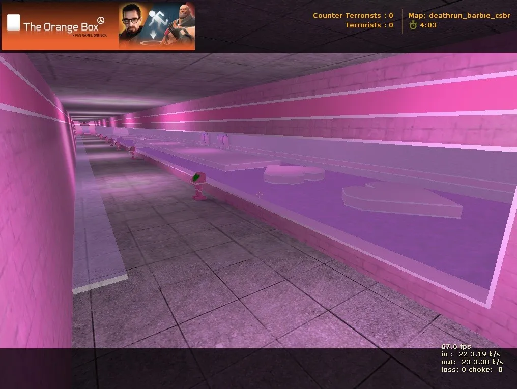 deathrun_barbie_csbr карта для CS 1.6: ловушки, раунды, .nav и баланс команд - скриншот 1