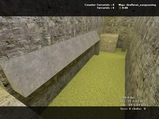 deathrun_easypassing - deathrun-карта для CS 1.6: равновесие команд, ключевые зоны, .nav и производительность - скриншот 1