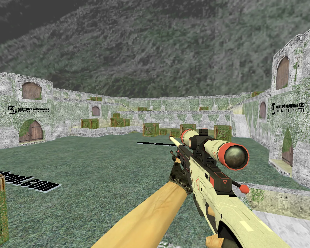 aim_sk_awp — AWP карта для CS 1.6: баланс сторон, точки под снайпу, .nav для ботов и оптимизация — скриншот 3