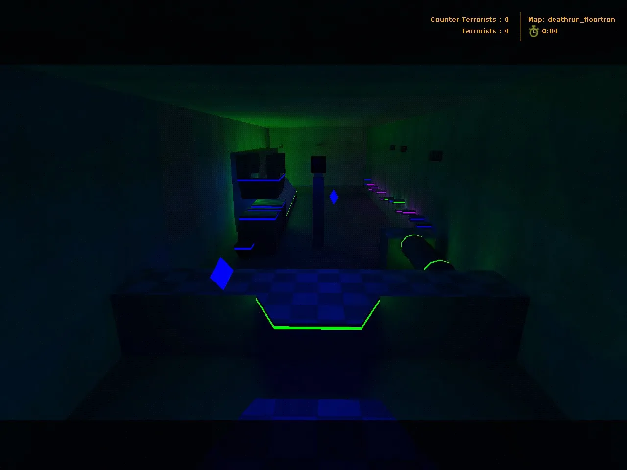 deathrun_floortron для CS 1.6: Deathrun-карта, маршруты, точки, .nav и оптимизация - скриншот 1