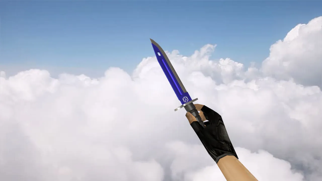 Скин ножа «Bayonet Automatic Blue» v_knife для CS 1.6: p_ и w_ модели, звук, анимация осмотра, текстуры — скриншот 2