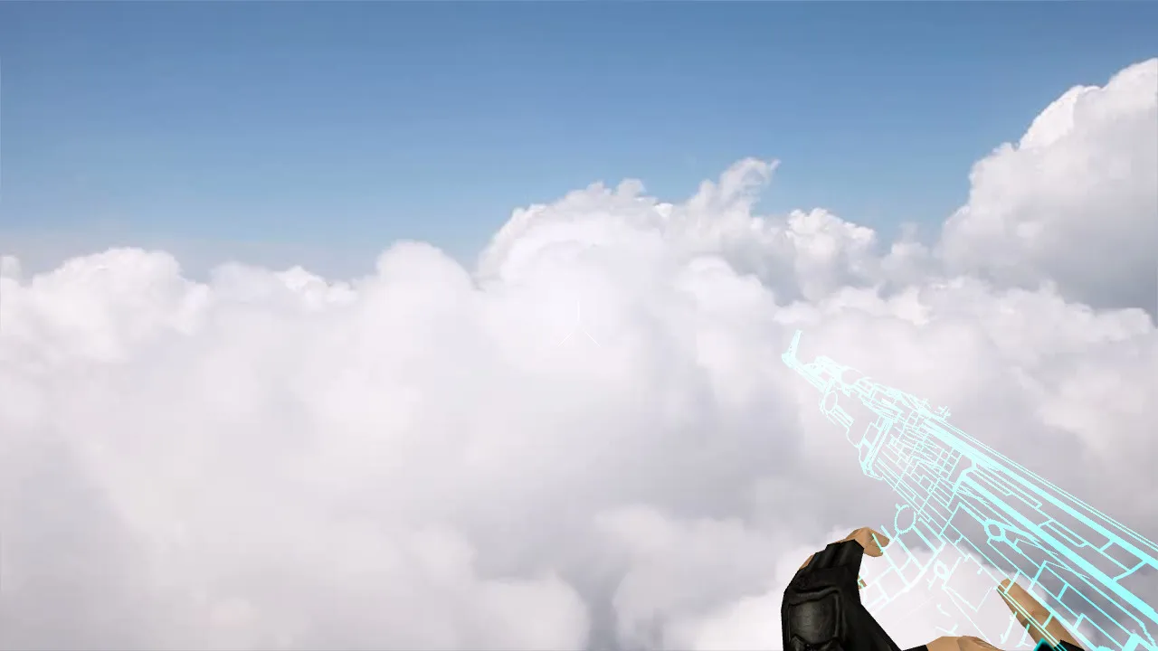 Модель «AK-47 TRON» v_ p_ w_ для CS 1.6: звуки, анимация осмотра и качество текстур - скриншот 2