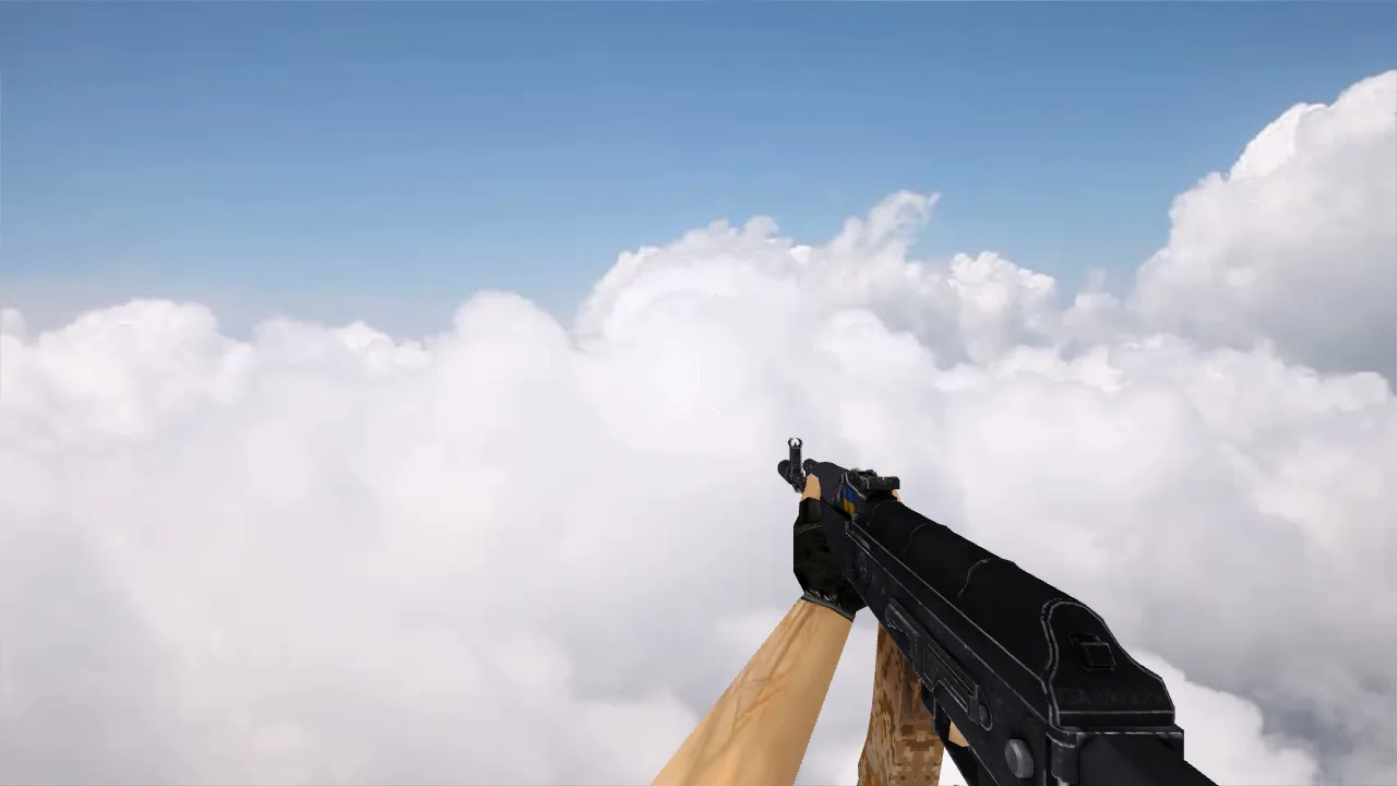 Модель «AK-47 Ukrainka» v_ и p_ для CS 1.6: звуки, анимация осмотра, текстуры, установка без вирусов - скриншот 1