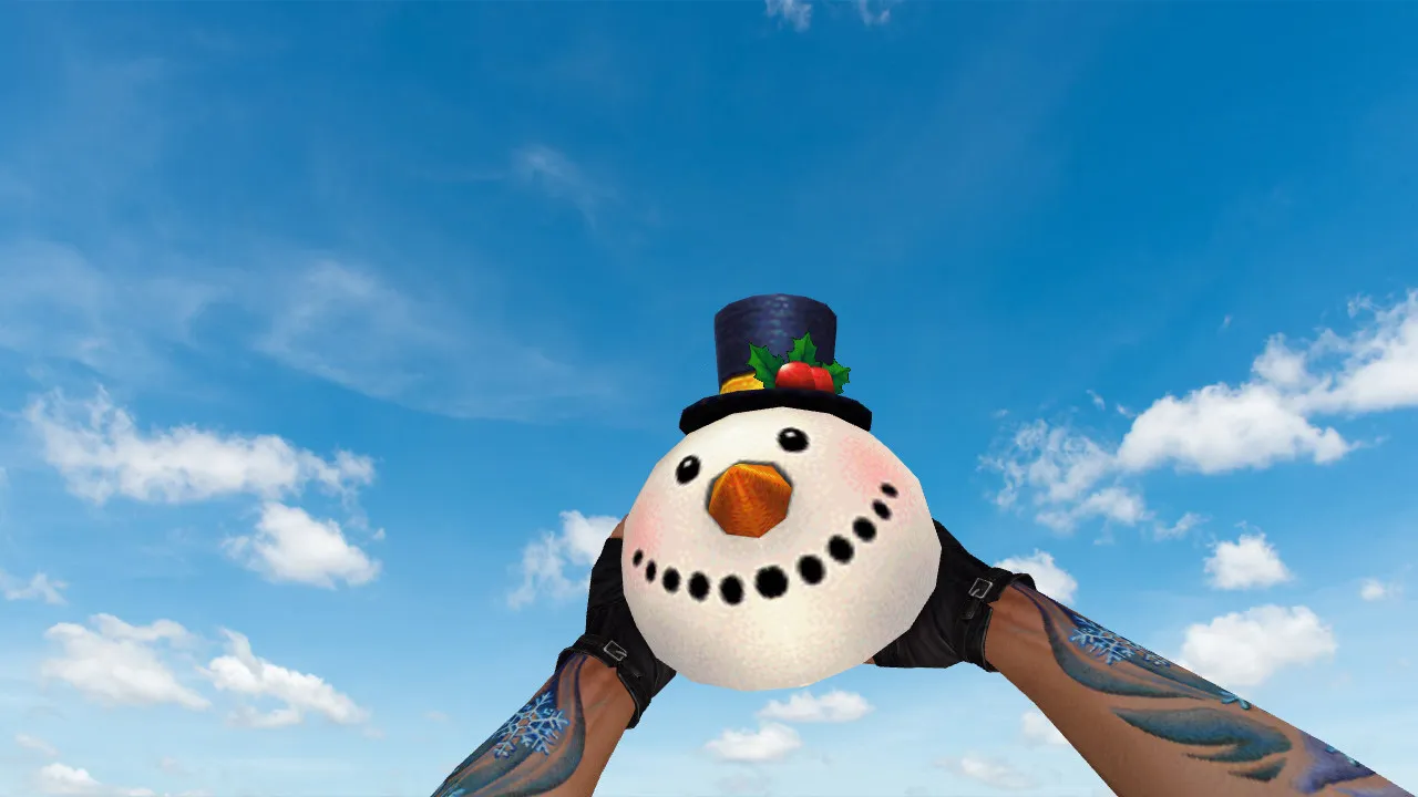 Модель «Weird Snowman Grenade» (v_, p_, w_) для CS 1.6: звук, анимация осмотра и качество текстур - скриншот 2