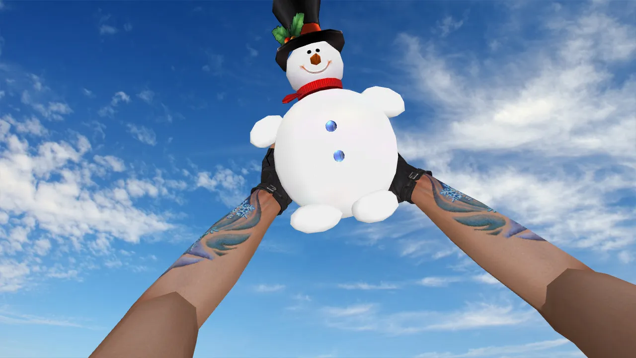 Модель «Happy Snowman Grenade» для CS 1.6: v_, p_, w_ звуки, анимация осмотра и качество текстур - скриншот 2