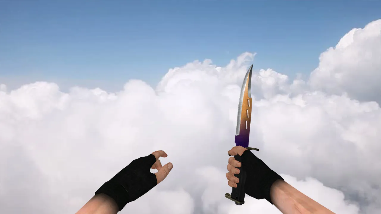 Модель BAK Knife Fade v_ p_ w_ для CS 1.6: звук, анимация осмотра, текстуры и настройка под сервер — скриншот 1