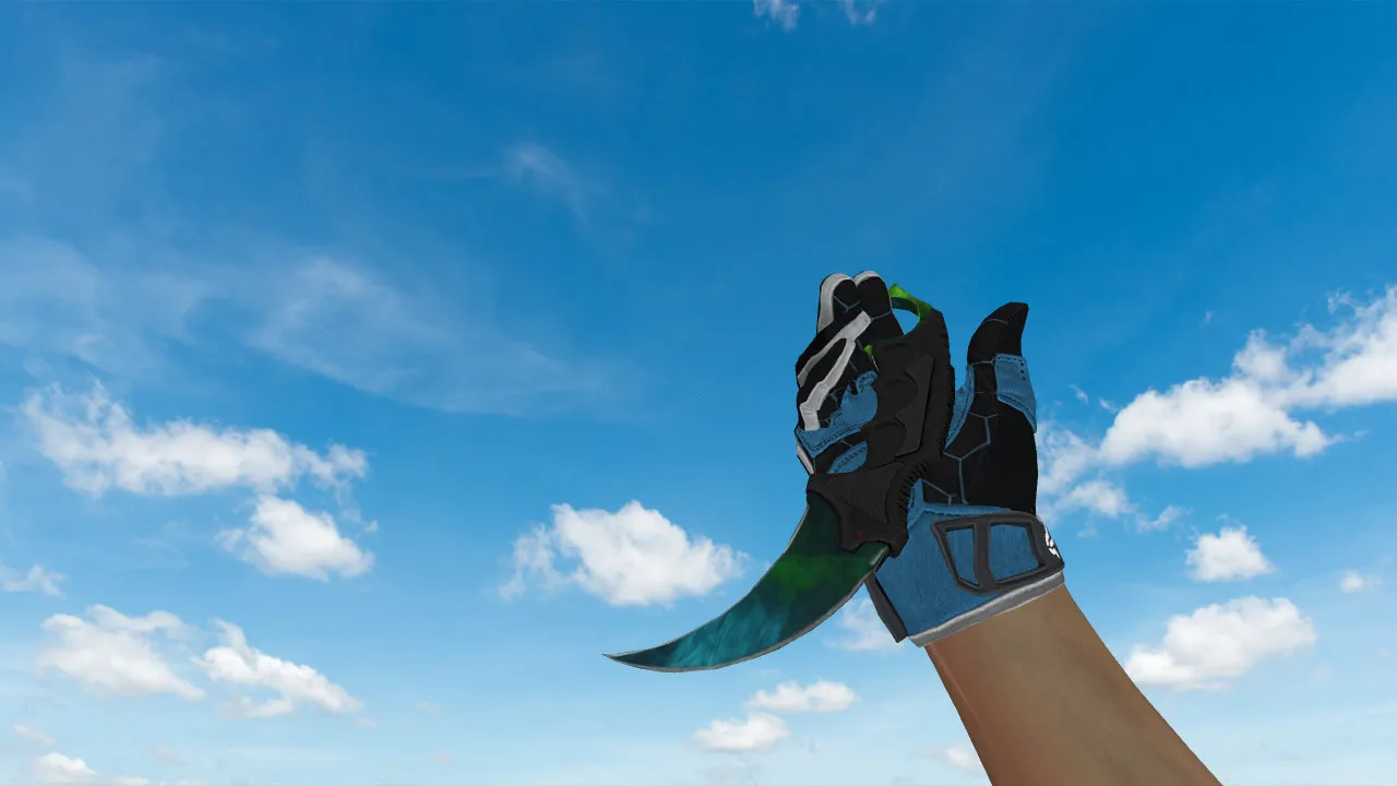 Модель «Karambit Gamma Doppler Phase 3» для CS 1.6: v_ и p_ модели, звуки, анимация осмотра - скриншот 1