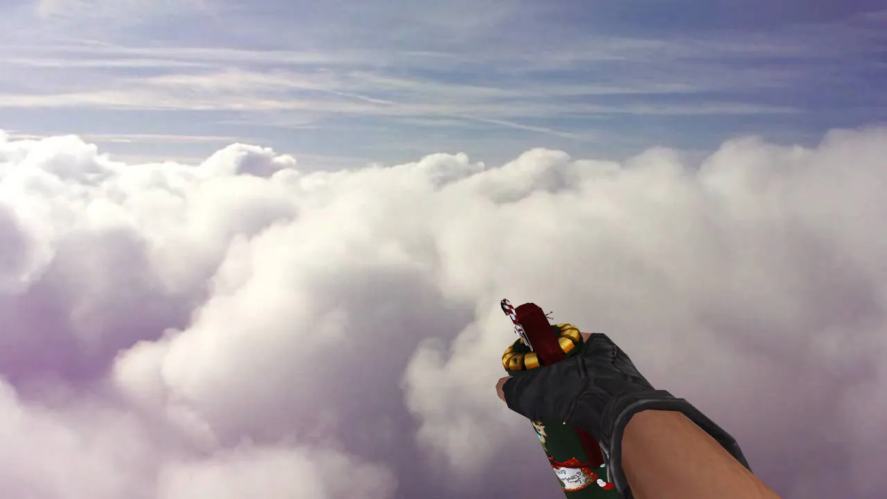 Модель «Xmas Flashbang» для CS 1.6: v_, p_, w_ с анимацией осмотра, звуки и качество текстур — скриншот 1