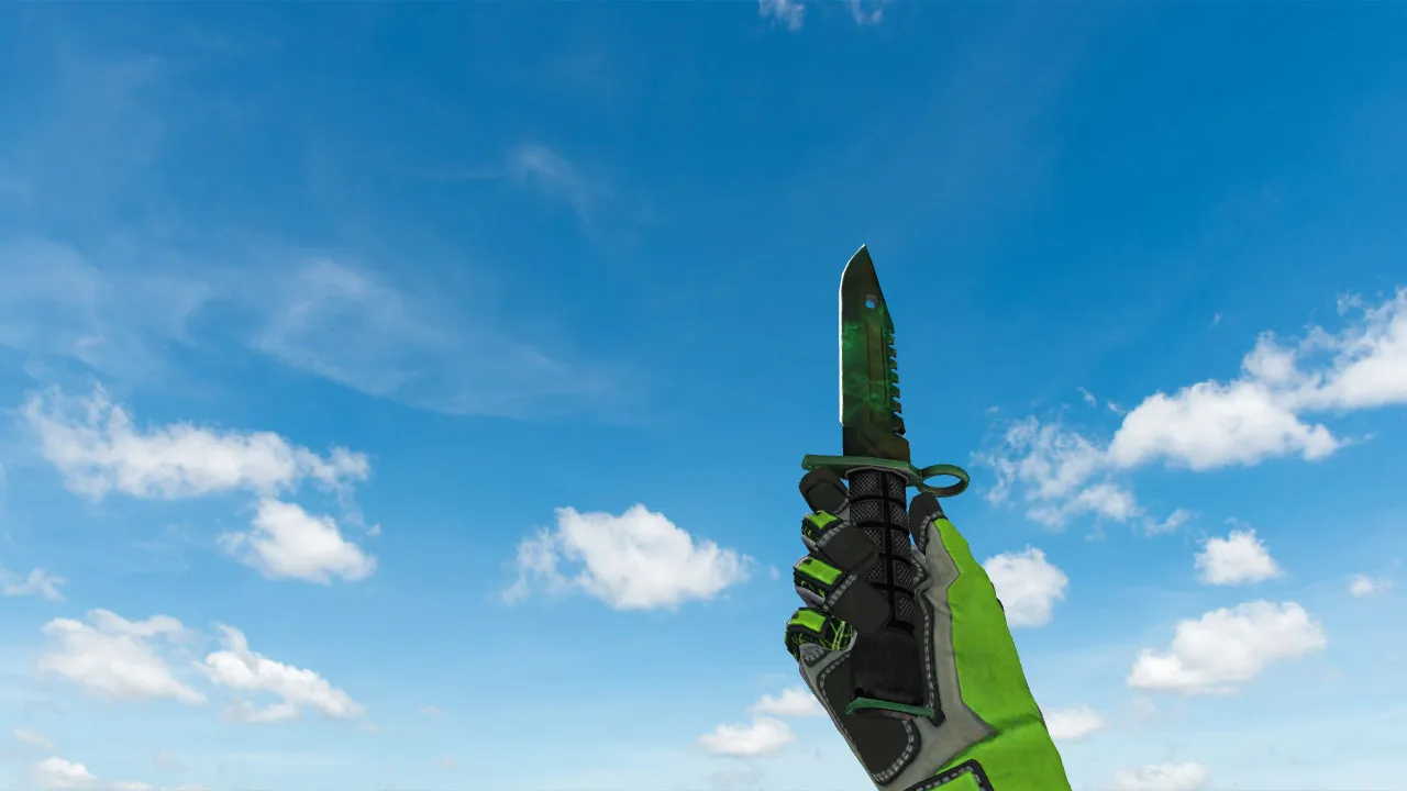 Модель ножа v_ M9 Bayonet Gamma Doppler Phase 2 для CS 1.6: p_ и w_ модели, звуки, анимация осмотра - скриншот 1