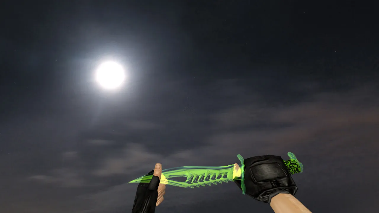 Нож «Nautilus Transparent Green» v_knife p_knife w_knife для CS 1.6: звуки, анимация осмотра, текстуры - скриншот 2
