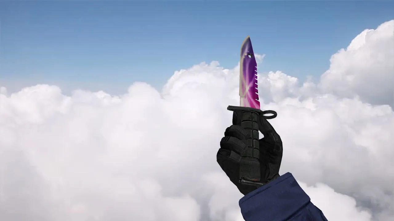 Модель ножа Bayonet M9 Spectrum для CS 1.6: v_, w_, p_ файлы, звуковое сопровождение, анимация осмотра и качество текстур - скриншот 1