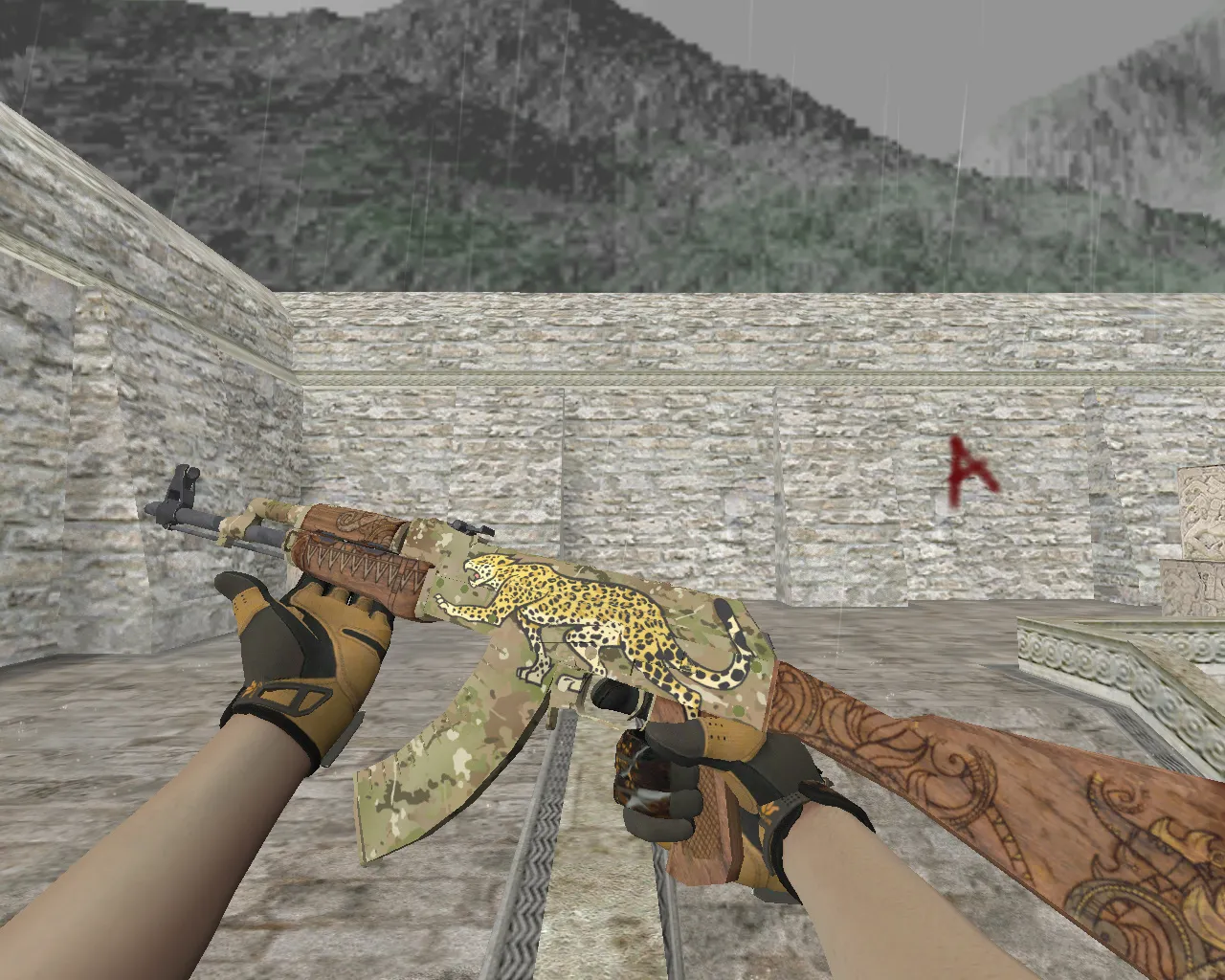 Скин AK-47 Panthera Onca: v_ и p_ модели, звуки, анимация осмотра и текстуры для CS 1.6 - скриншот 2