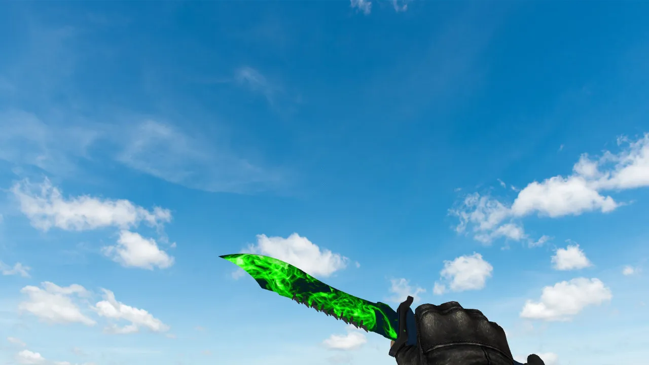 Модель ножа Bowie Knife Poisonous Gas для CS 1.6: v_, p_, w_ модели, звуки, анимация осмотра и текстуры - скриншот 2