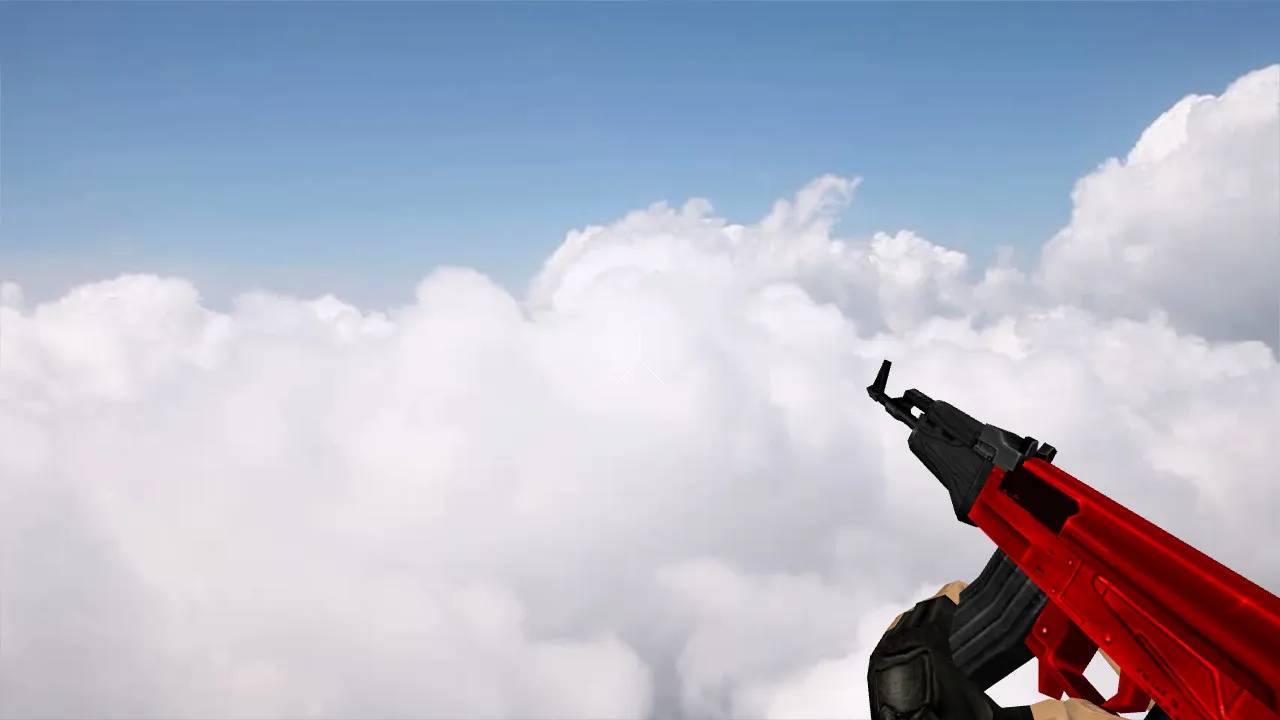 Модель v_ p_ w_ «Default AK-47 Ultimate Red» для CS 1.6: звуки, анимация осмотра, текстуры и настройка - скриншот 2