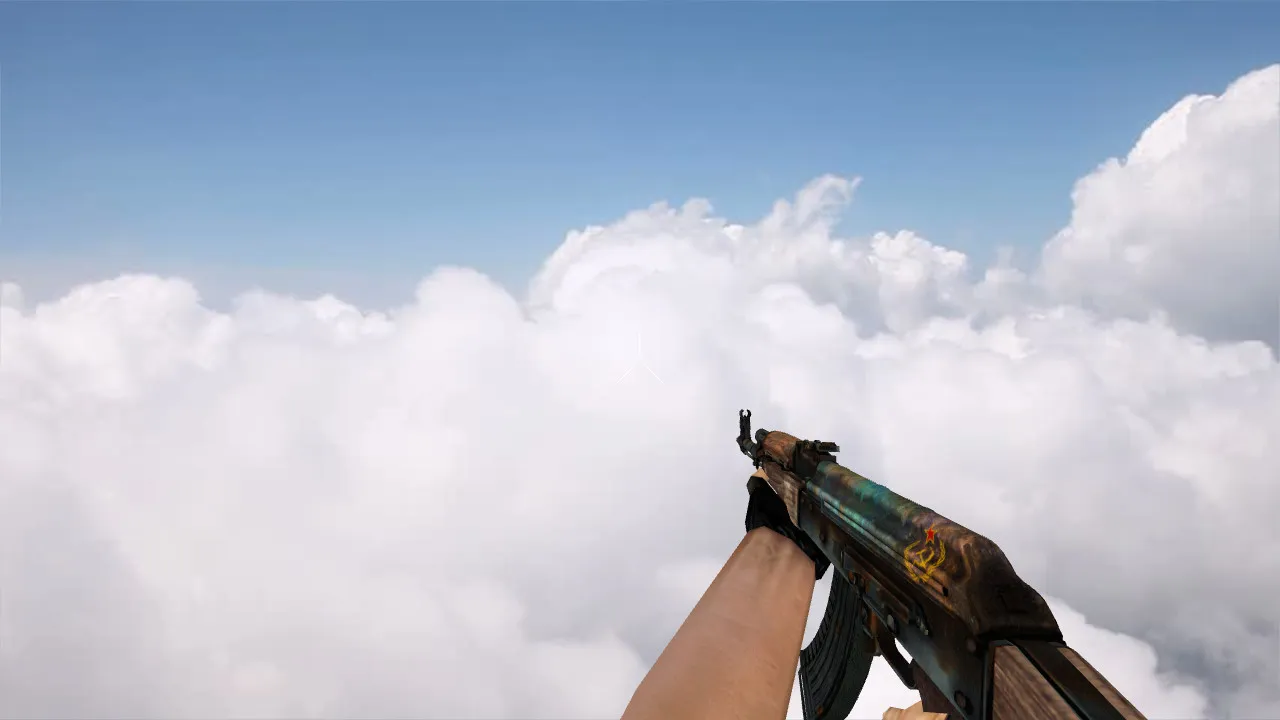 Модель v_ak47 Soviet Rust для CS 1.6: p_ и w_ варианты, звуковое сопровождение, анимация осмотра и качество текстур - скриншот 4