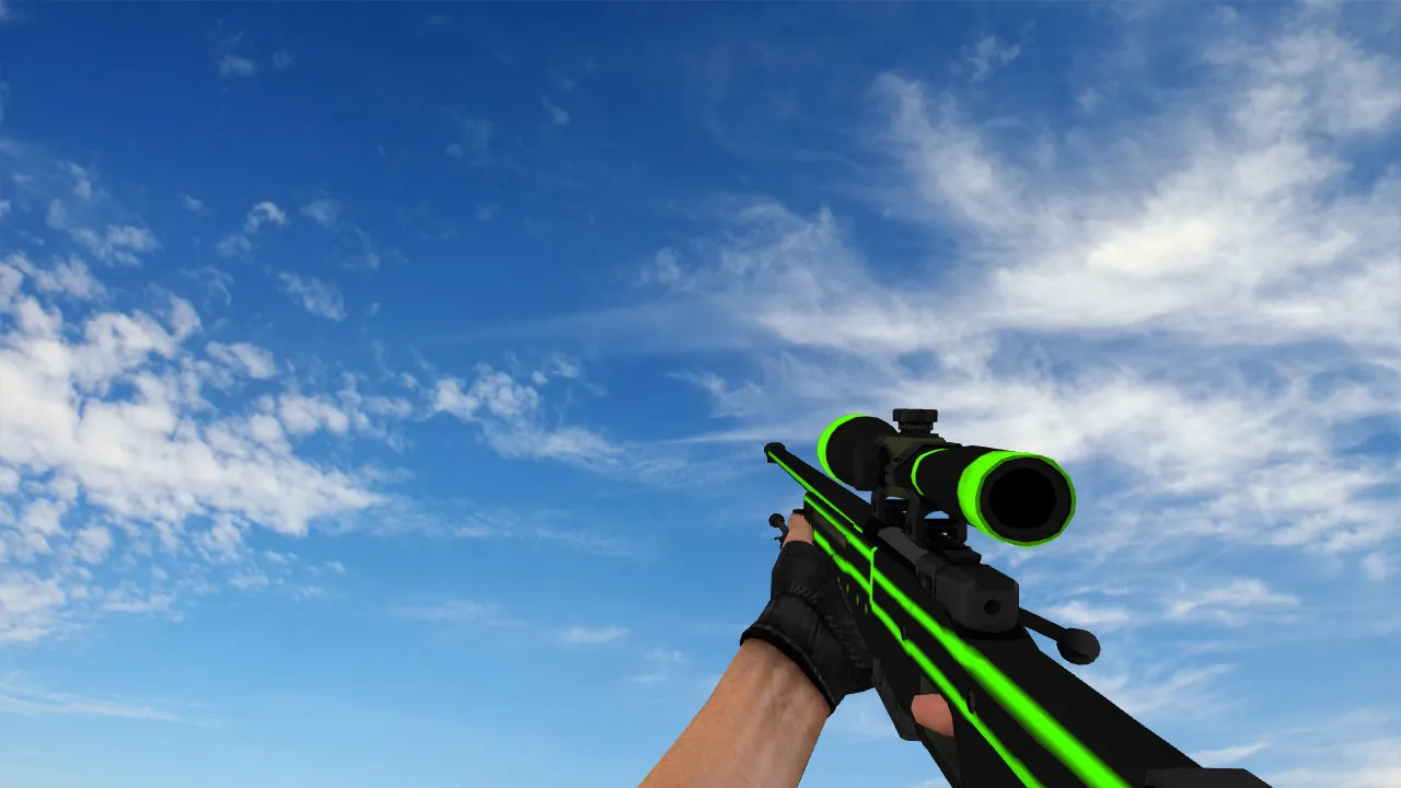 Скин AWP «Зеленая линия» для CS 1.6 - Загрузка и установка - скриншот 1