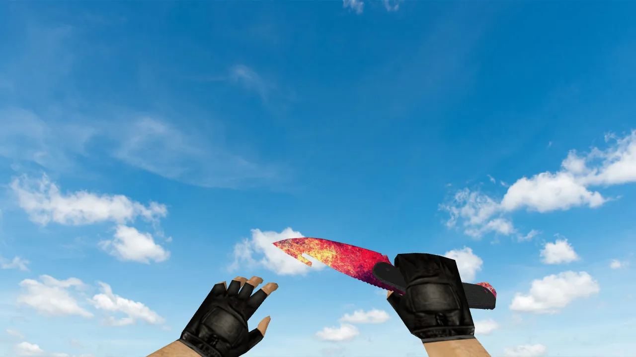 Gut Knife Neon Impulse v_ / p_ / w_ модель для CS 1.6: звук, анимация осмотра, качество текстур - скриншот 3