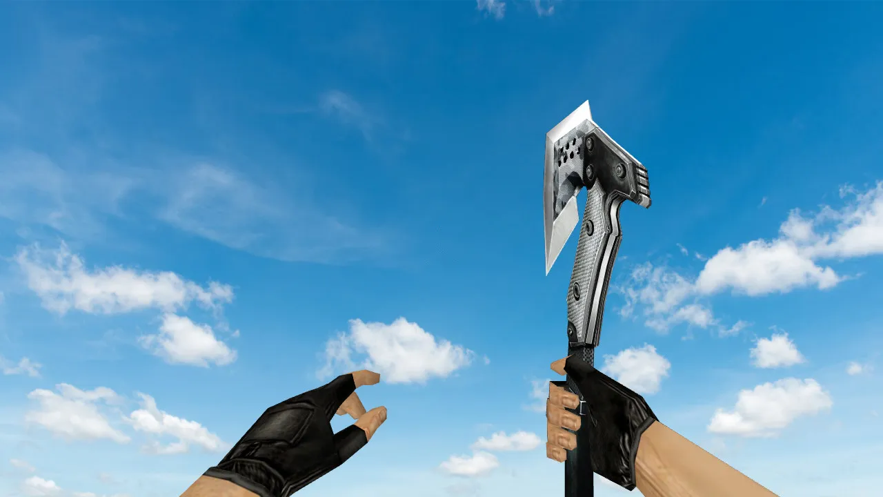 Модель ножа v_ CF Combat Axe Normal для CS 1.6: звуки, анимация осмотра, качество текстур - скриншот 1