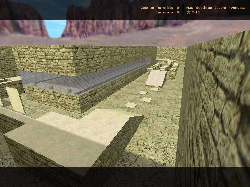 Карта deathrun_assent_4vendeta для CS 1.6: баланс сторон, точки, .nav и оптимизация - скриншот 6