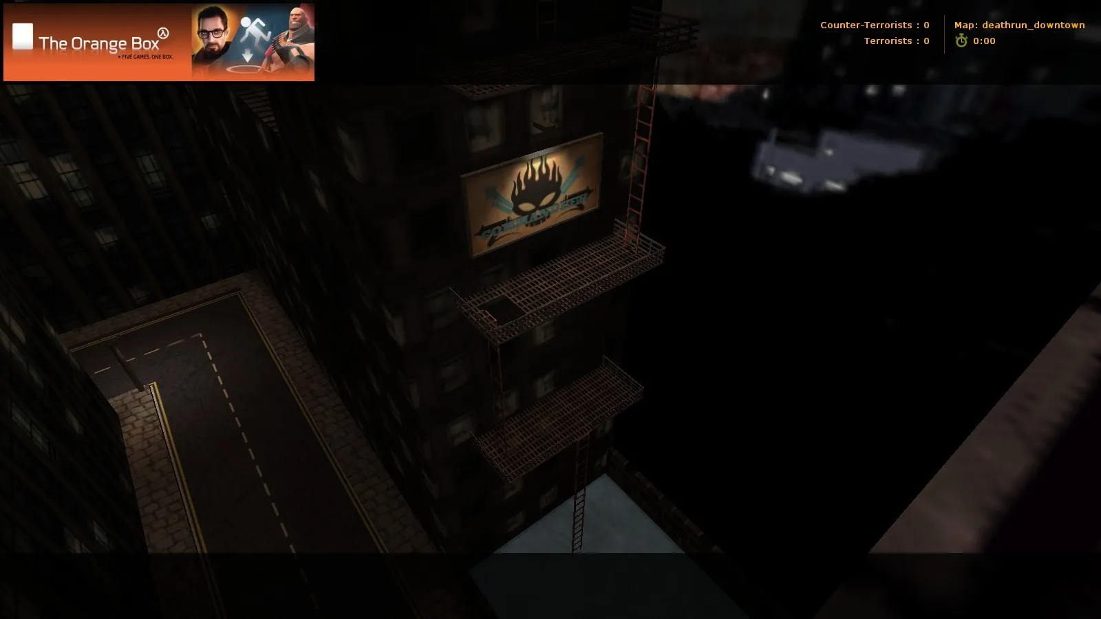 Карта deathrun_downtown для CS 1.6: deathrun, раунды с ловушками и тактика для CT/T - скриншот 1