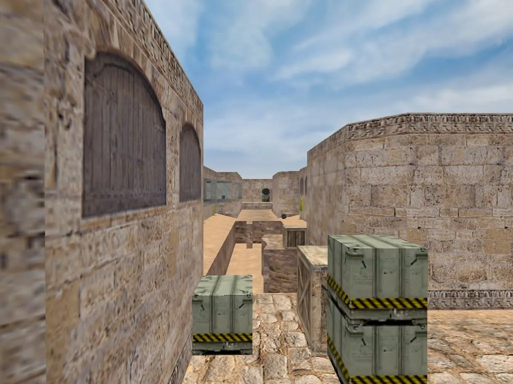 deathrun_dustroad для CS 1.6: боты, ловушки и точки - deathrun карта с навигацией для ботов - скриншот 2