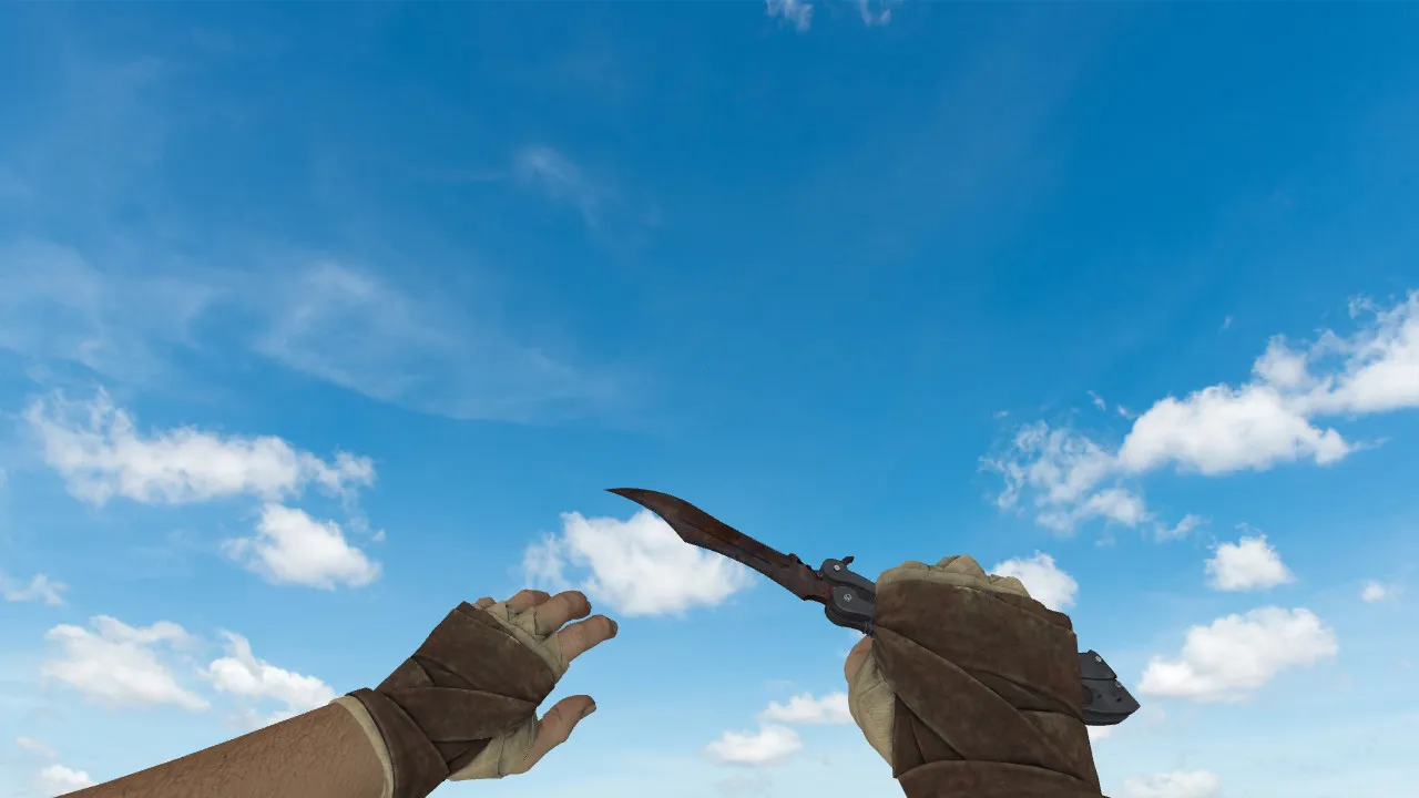 Модель «Butterfly Knife Rustcoat» v_ для CS 1.6: p_ и w_ модели, звук, анимация осмотра и текстуры - скриншот 2
