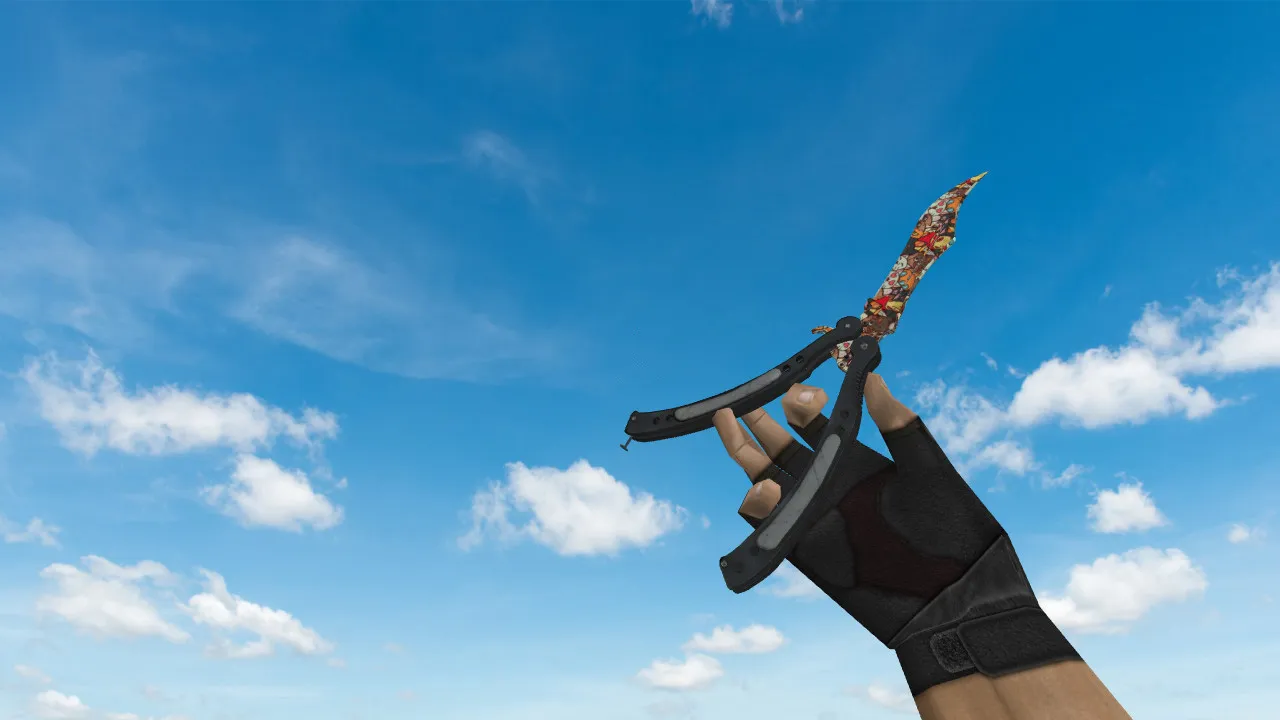 Модель «Butterfly Knife «Лапки»» v_ p_ w_ для CS 1.6: звуки, анимация осмотра, текстуры - скриншот 1