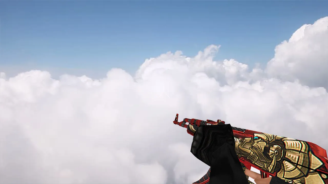 Модель v_ p_ w_ Default AK-47 Anubis для CS 1.6: обзор, звуки, текстуры — скриншот 3