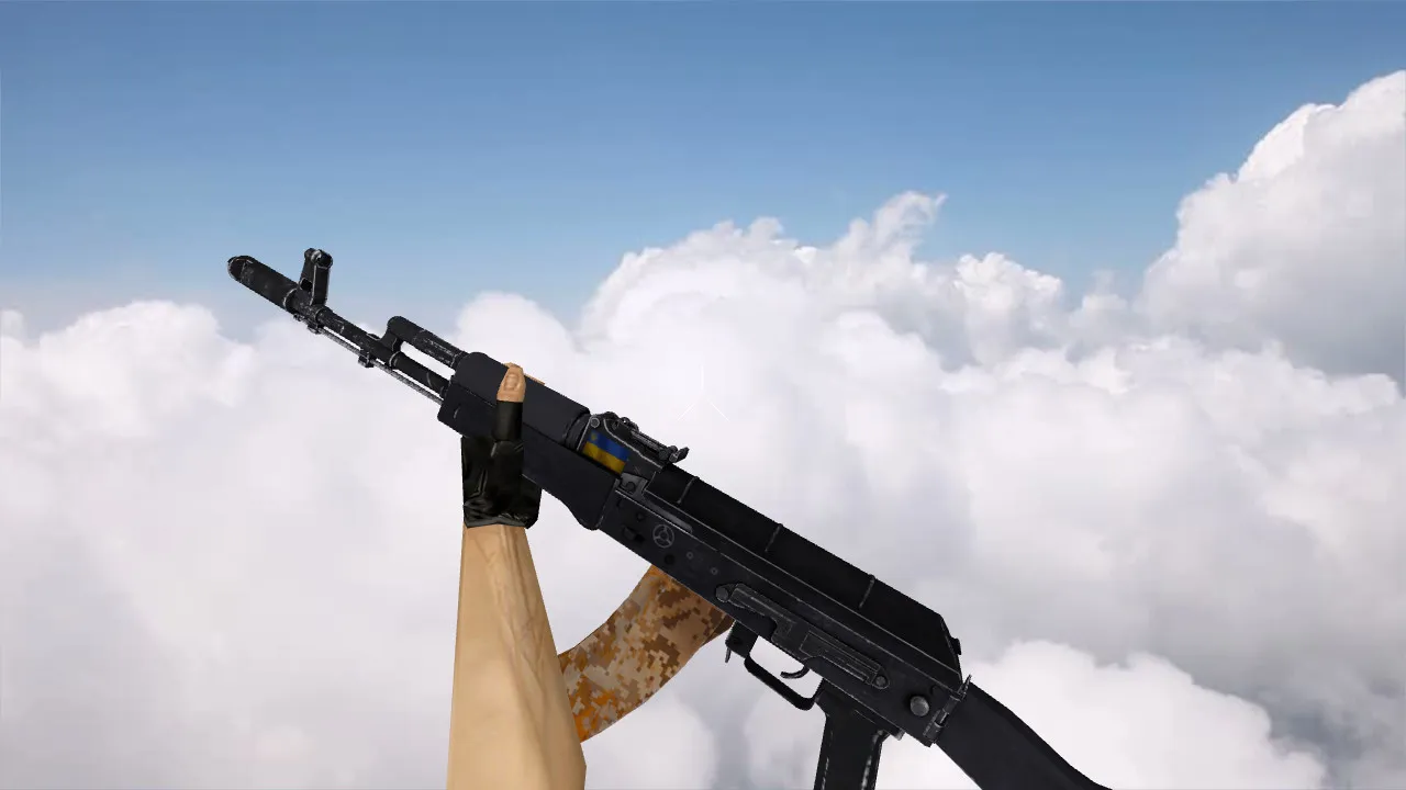 Модель «AK-47 Ukrainka» v_ и p_ для CS 1.6: звуки, анимация осмотра, текстуры, установка без вирусов - скриншот 4