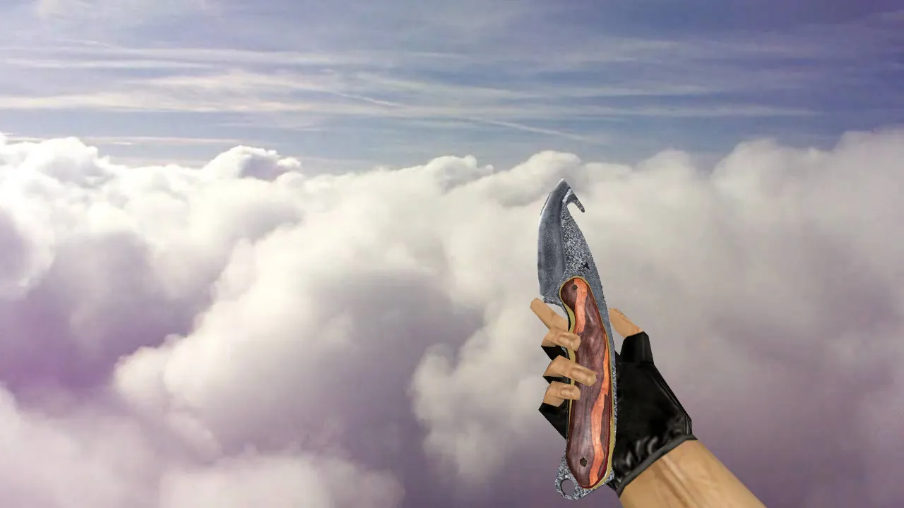 Модель «Gut Knife Bushcraft» для CS 1.6: v_ и p_ модели, звук, анимация осмотра и текстуры - скриншот 1