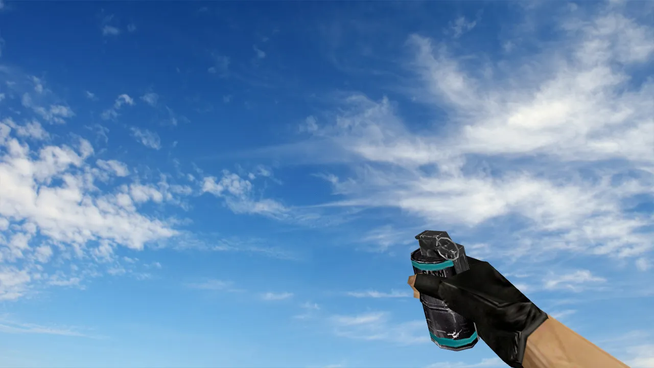 Модель «HD Cyan Flashbang» (v_, p_, w_) для CS 1.6: звуки, анимация осмотра, текстуры - скриншот 1
