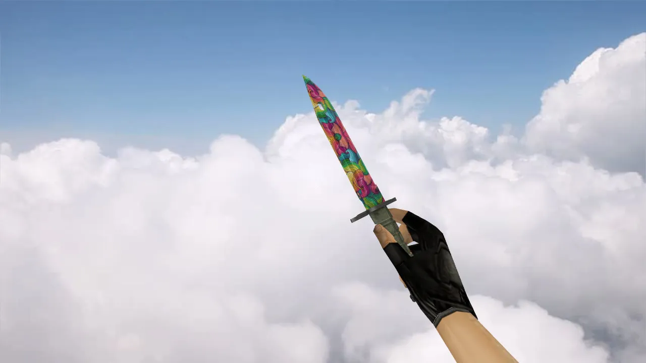 Модель «Bayonet Nathlose» для CS 1.6: v_, p_, w_ нож, звуки, анимация осмотра, текстуры и вид в игре - скриншот 2