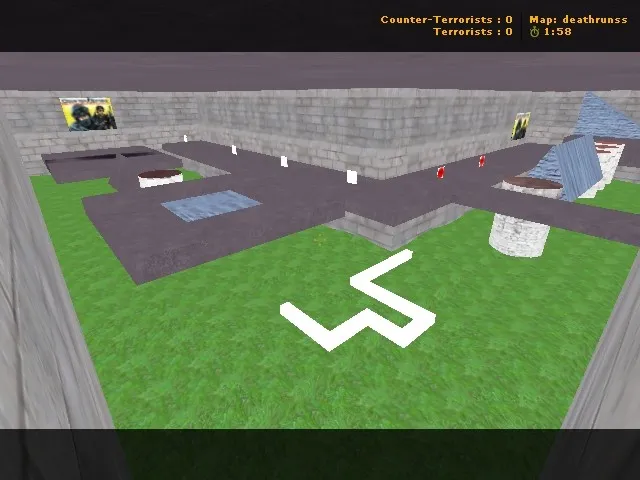 deathrun_canalization для CS 1.6: Deathrun-карта, точки для Т/КТ, .nav для ботов и оптимизация - скриншот 3