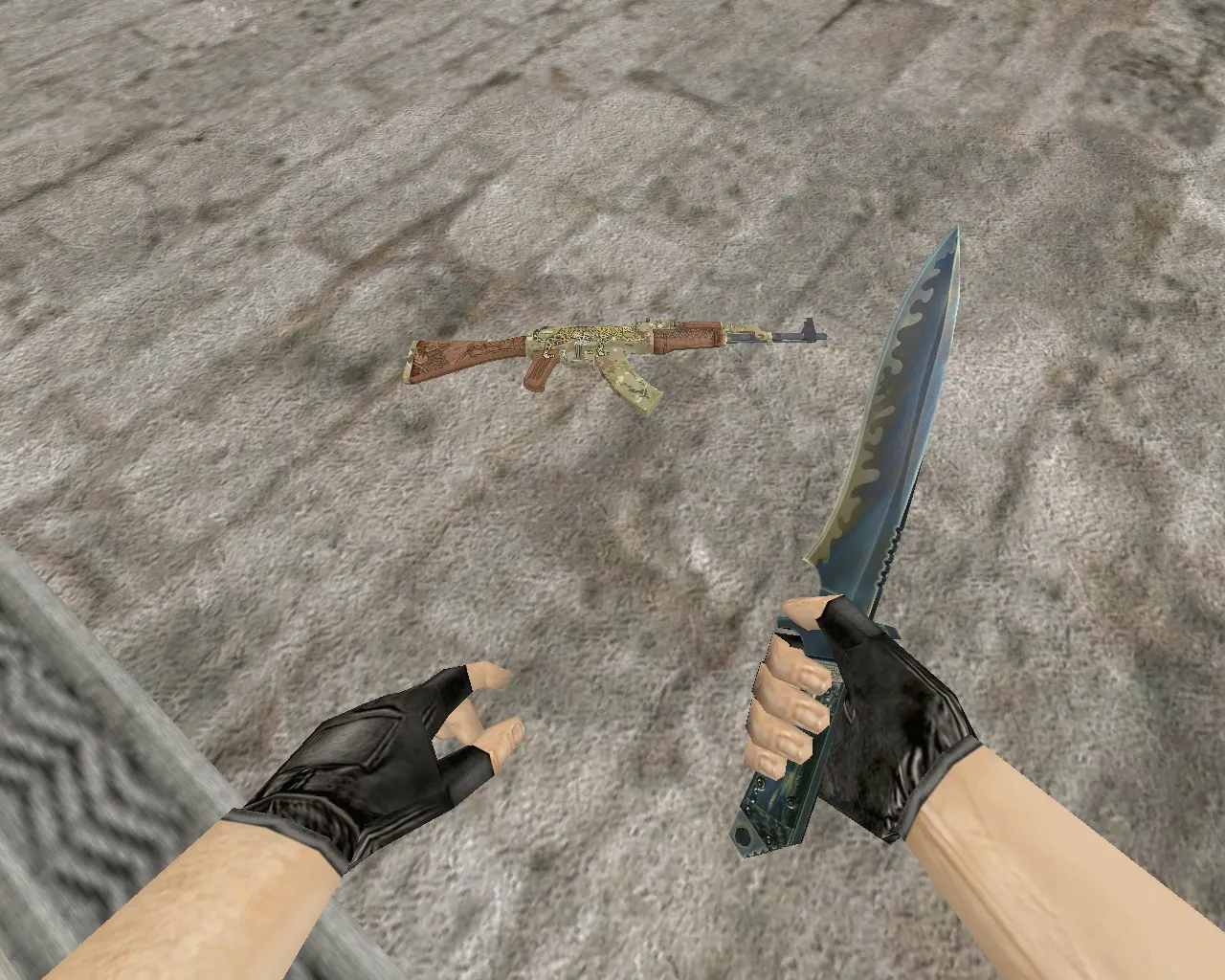 Скин AK-47 Panthera Onca: v_ и p_ модели, звуки, анимация осмотра и текстуры для CS 1.6 - скриншот 7