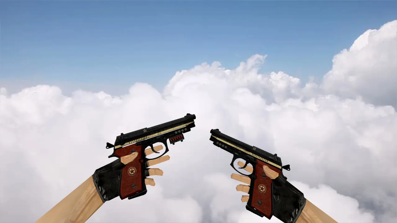Модель «Dual Berettas Comrade Military Black» для CS 1.6 — скриншот 1