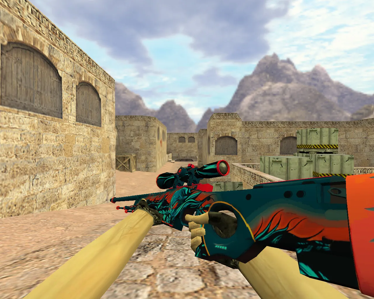 Модель AWP Volcano для CS 1.6 - уникальный скин с четким дизайном - скриншот 1
