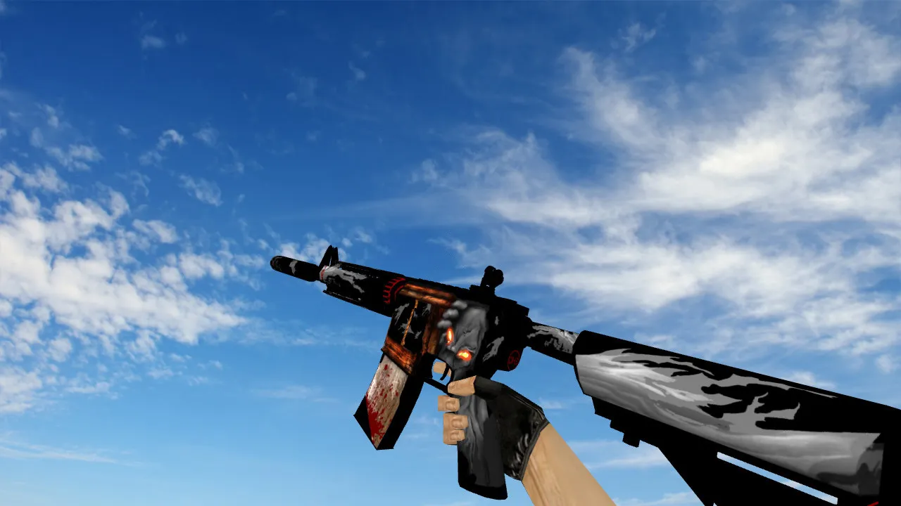 Модель M4A4 Executioner v_m4a1 p_m4a1 w_m4a1 для CS 1.6: звуки, анимация осмотра, текстуры и установка - скриншот 1