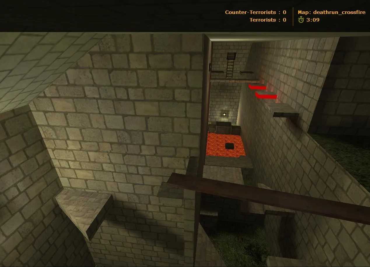deathrun_crossfire для CS 1.6: deathrun-карта, контрольные точки, ловушки, навигация для ботов и оптимизация - скриншот 5
