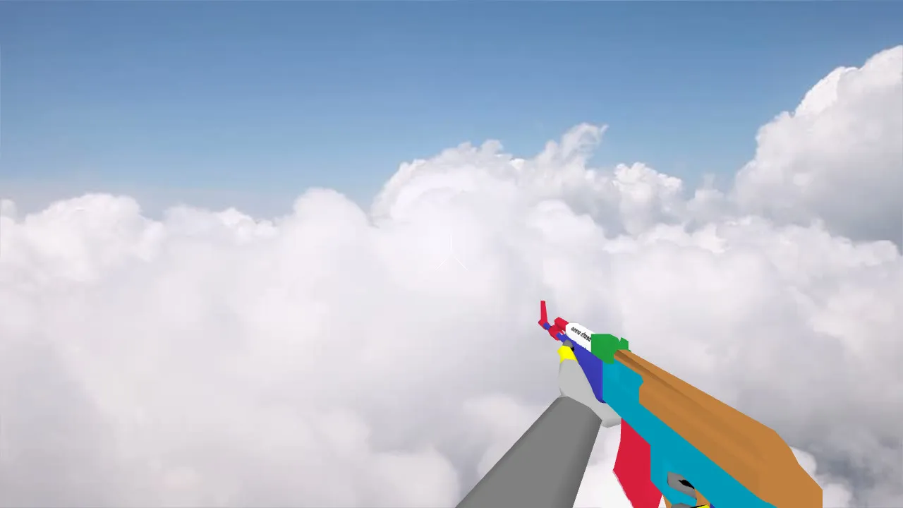 Модель v_ak47, p_ak47, w_ak47 «Default AK-47 Noob Colored» для CS 1.6: звуки, анимация осмотра, текстуры - скриншот 1