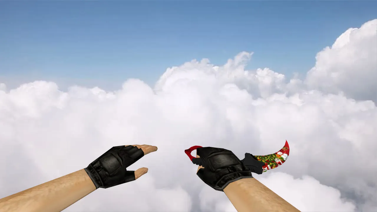 Модель ножа «Kerambit Xmas» для CS 1.6: v_, p_, w_, звук, анимация осмотра и текстуры - скриншот 2
