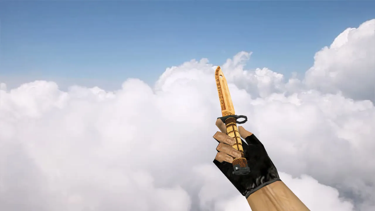 Нож «Bayonet Hieroglyph» v_ для CS 1.6: p_ и w_ модели, звук, анимация осмотра, текстуры - скриншот 1