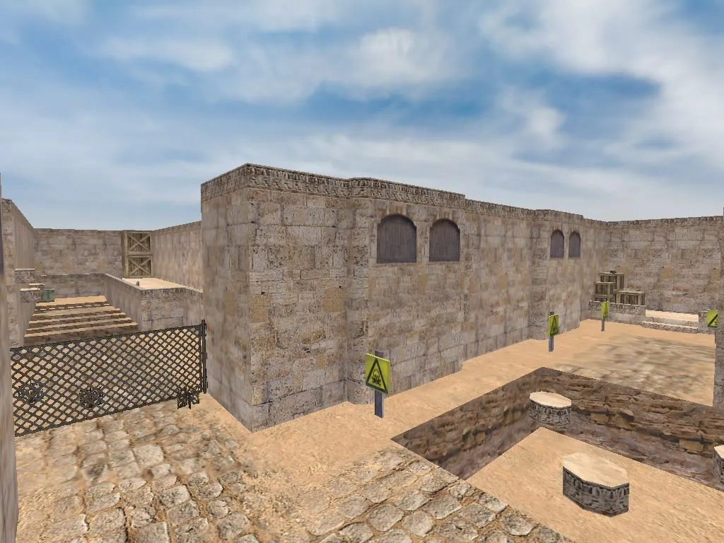 deathrun_dustroad для CS 1.6: боты, ловушки и точки - deathrun карта с навигацией для ботов - скриншот 4