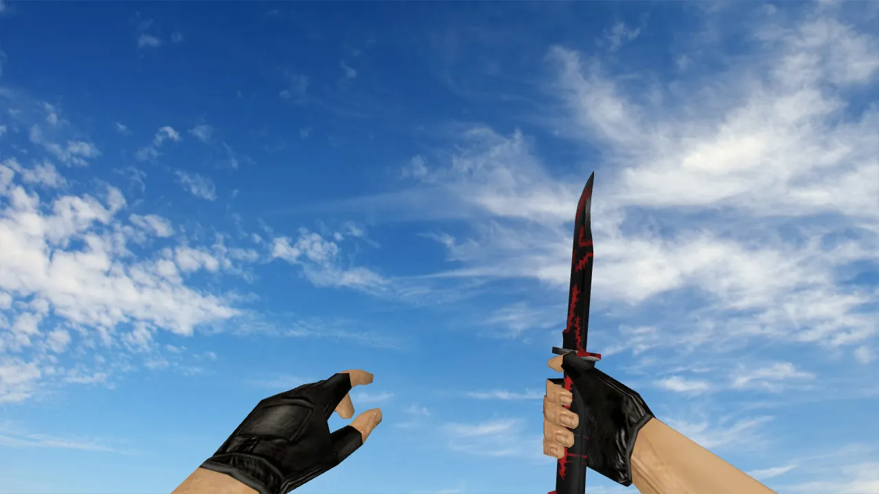 Модель «Death Red Knife» v_knife_p для CS 1.6: звуковое сопровождение, анимация осмотра, качество текстур - скриншот 1