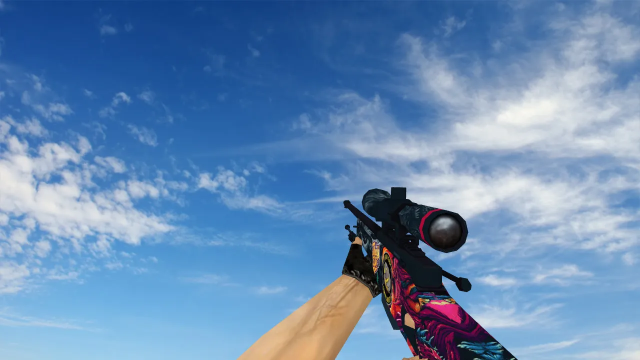 Модель AWP «Скоростной зверь» с наклейками для CS 1.6 — скриншот 3